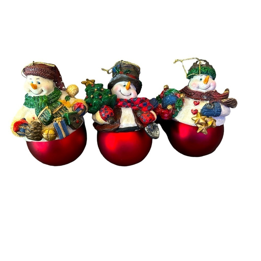 Vintage Wonderland Snowman Ornament Collection by Christmas Fantasy LTD 1996 set